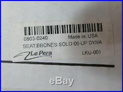 2006-2017 Harley Dyna Le Pera Bare Bones Smooth Solo Seat NEW 0803-0240