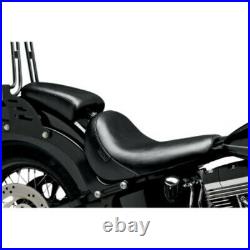 Le Pera Bare Bones Black Smooth Rear Pillion Pad Seat Harley Softail Blackline
