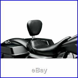 Le Pera Bare Bones Smooth Solo Seat with Driver Backrest for Harley FLH/T 08-18