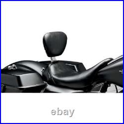 Le Pera Bare Bones Smooth Solo Seat with Driver Backrest for Harley FLH/T 08-18