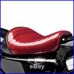 Le Pera Bare Bones Solo Seat With3.3 Gal. Tank Red Pleated (LF-006RMFPT)