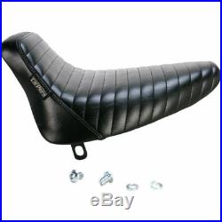 Le Pera Black LN-007PT Pleated Stitch Bare Bones Solo Seat 84-99 Softail FX/FLST