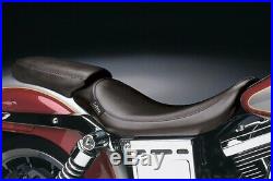 Le Pera LGK-001 Bare Bones Smooth Solo Seat with Biker Gel Harley Wide Glide