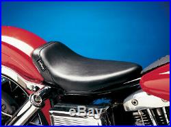 Le Pera LGN-002 Smooth Black Bare Bones Solo Seat with Gel Harley Big Twin 64-84