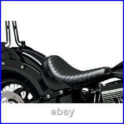 Le Pera LKS-007PT Pleated Black Bare Bones Solo Seat Harley Softail FXS & FLS