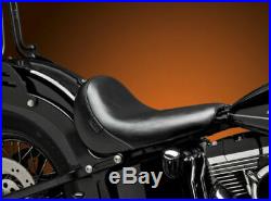 Le Pera LSM-007 Black Smooth Bare Bones Solo Driver Seat Harley FLS Slim 16-17