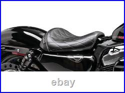 Le Pera Moto Bare Bones Solo Seat Diamond Stitch Black Vinyl For 12-16 XL1200V