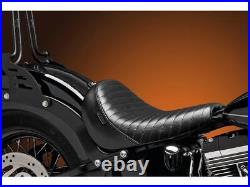Le Pera Motorcycle Bare Bones Solo Seat Pleated Stitch Black Vinyl For 16-17 FLS