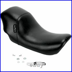 Le Pera Smooth Up Front Black Vinyl Bare Bones Solo Seat for 06-16 Harley Dyna